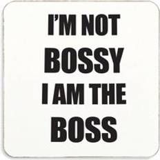 White Coasters 60 Second Makeover I'm Bossy I Am The Boss Coaster