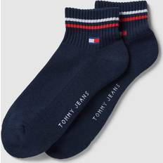 Tommy Hilfiger Unisex Strømper Tommy Hilfiger TJ Iconic Quarter Socks 2-pak - Navy