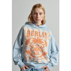 Lala Berlin Tøj Lala Berlin Hoodie Irina sunset cashmere blue blå