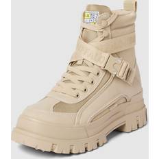 Buffalo Aspha Com1 Womens Platform Boots in Beige Cream