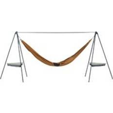 Quechua Compact Hammock Support For Camping Black Deep Sea Turquoise