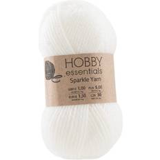 Knitting Yarn Pepco Hobby Essentials Knitting Sparkle Yarn 50g, White