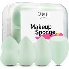 Duaiu Makeup Sponge Blender 4 pcs Green Beauty Blender Foundation Sponges Set Concealer Sponge Applicator Sponges