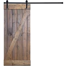 Akicon Paneled Wood Barn Door with Hardware Kit (x)