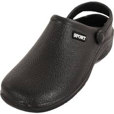 Laced Clogs Sport Men's Solid Slingback Black Garden Clogs DM