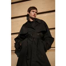 H&M Coats H&M Ladies Black Double-breasted twill trench coat