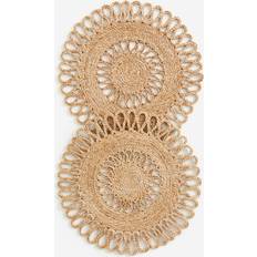H&M 2-pack jute Place Mat Beige