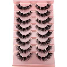 Transparent False Eyelashes Shein New Arrival pairs Soft False Eyelashes Natural d Fluffy Transparent Band Cluster Lashes mm Wispy D Curl Lashes For Extension Diy