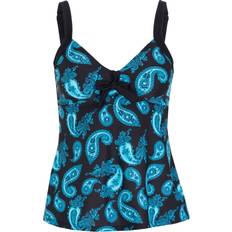 Polyamide Tankinis Bonprix Paisley Print Tankini Top - Black