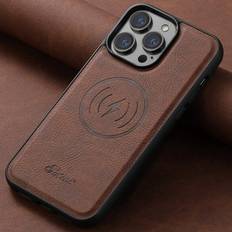 Apple cases Shein PU Leather Is Suitable For MagSafe Wireless Charging Phone Cases For Samsung//Apple