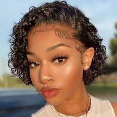 Shein 13*1 Short Curly Human Hair Wig