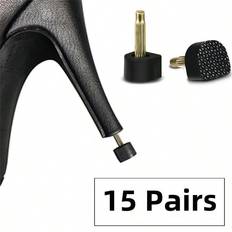 Shein 15 Pairs Lady Shoe Heel Repair Tips For Shoes Pins Dowel Lifts Wedding Heels Care Kit Protectors Caps Women Heeltaps Accessories