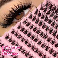 Lösögonfransar Shein Asiteo 120 Cluster Lashes Natural Soft Faux Mink Eyelashes Extension Individual Eyelashes Cluster Makeup Tools