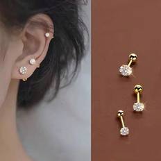 Shein Women Earrings Shein pcsSet Golden Stainless Steel Ear Bone Stud Earrings For Women