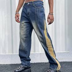 Brons - Herr Byxor & Shorts Shein Men'S Washed Ripped Jeans