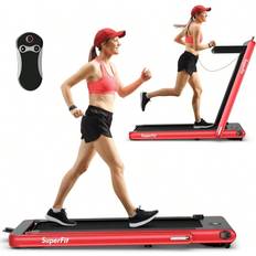 Shein 2 In 1 Folding Treadmill With Remote Control, Electric Walking Treadmill With APP Control, Bluetooth, Mobile Phone Holder, Speed 1-12km/H Adjustable