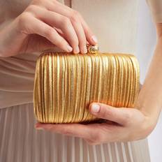 Polyester - Women Clutches Shein WOMENS SOLID COLOR PLEATED EVENING CLUTCH