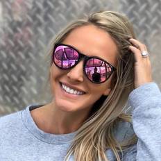 Shein 1pc Women's Vintage Polarized Sunglasses Round Mirrored Lens Sun Glasses For Men Retro Punk Style Street For