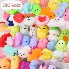 Shein 20PCS Random Kawaii Mochi Squishy Toys For Kids Party Favors, Mini Stress Relief Toys,Boys Or Girls Gifts, Holiday Stocking Stuffers Present