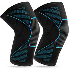 2pcs Blue Sports Knee Pads, Professional Knee Protection For Running, Basketball, Dancing, Fitness, Anti-slip And Warm