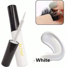 Vita Lösögonfransar Shein 1 Piece 5ML White Color Eyelash Glue Makeup Faux Mink Eyelashes Adhesive Quick Dry Waterproof Long-lasting Lashes Adhesive Faux Mink False Eyelashes