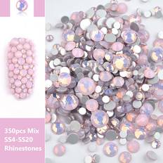 Nail Decoration & Nail Stickers Shein Black Friday Pink Mixed Opal Rhinestones, Flat-backed Glass Crystal and Ornaments for Nail Art Decoration