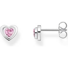 Earrings Thomas Sabo Silver Heart Stud Earrings Pink