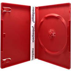 Optical Storage 200 STANDARD Solid Red Color Single DVD Cases