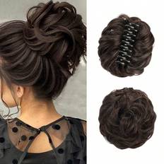 Shein Claw Clip Messy Bun Hair Piece Wavy Curly Hair Bun Clip In Claw
