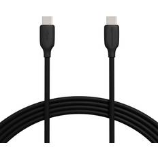 Amazon Basics Cavo da USB-C a USB-C 2.0 a ricarica rapida, velocità 480 Mbps, 60W, certificazione USB-IF, per Apple iPhone 15, iPad, Samsung Galaxy, tablet, laptop, 3.05 m, nero