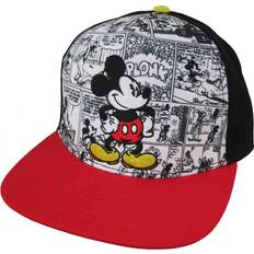 Disney Accessories Disney Mickey Mouse Comics Adult Baseball Cap - Red Black