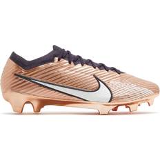 Gold - Men Soccer Shoes Nike Air Zoom Mercurial Vapor 15 Elite FG Generation Pack - Metallic Copper