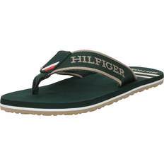 Beige - Schnürung Flip-Flops Tommy Hilfiger Zehentrenner, Logo-Riemen, für Herren, grün