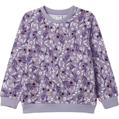 Polarn O. Pyret Kid's Floral Print Sweatshirt - Purple