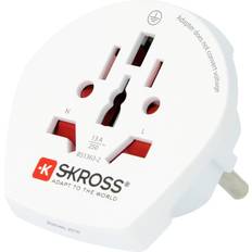 Skross Electrical Accessories Skross World to Europe Country Travel Adaptor, White