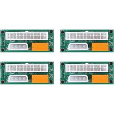 Atx 24 pin Pavewood 4-Pack Dual PSU Multiple Power Supply Adapter, Add2Psu ATX 24 Pin To Molex 4 Pin Connector For BTC Miner