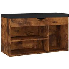 vidaXL 326767 Smoked Oak Portascarpe 80x47cm