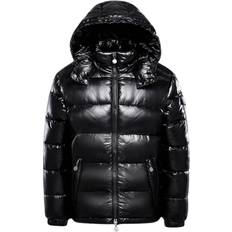 Down/Feather Filling - Unisex Jackets Fuubamb00 Winter Thick Down Jackets - Black