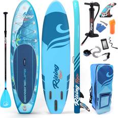 SUP Sound Around SereneLife SLSUPB518 Rising Flow Paddleboard SUP Up Water Paddle-Board w/ Waterproof Mobile Phone Case 10’ 6”