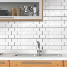 Walplus 12"" 6"" Gel Peel & Stick Subway Tile Gel