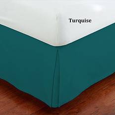 Polyester Valance Sheets ATE Fancy Collection Easy Care Bed Skirt Full Valance Sheet Turquoise (190.5x)
