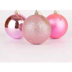 Interior Details Shatchi 10cm/6Pcs Christmas Baubles Shatterproof Pink,Tree Decorations