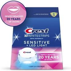 Procter & Gamble Crest 3DWhitestrips Sensitive + LED Light At-Home Teeth Whitening Strip Kit