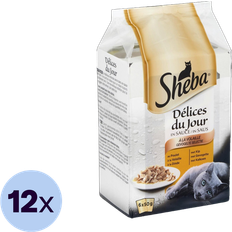 Sheba Animaux de compagnie Sheba Délices du Jour 72 Sachets Poulet Dinde En Sauce 50 g (12 x 6)