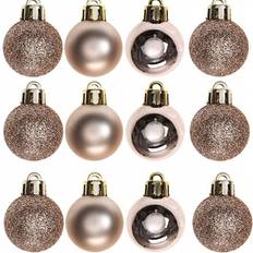 Interior Details Shatchi 12Pcs, Rose Gold 30mm Christmas Baubles Shatterproof,Tree