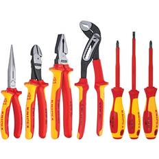 Knipex 989825US 7-Piece 1000V Insulated Pliers Screwdriver Commercial Tool Set