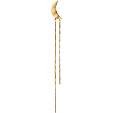 Bella Moon Earring with Long Chains Single - Gold