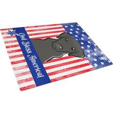 Kitchen Accessories Caroline's Treasures Tempered Glass God Bless American Flag Chopping Board