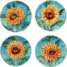 Certified International Golden Sunflowers Set of 4 Salad 4