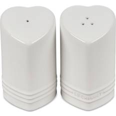 Le Creuset Hjärta Salt Peppar Set White Saltkvarn, Pepparkvarn